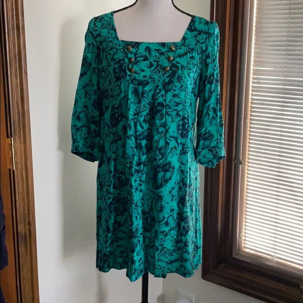 Maeve| Green Printed Dress Size 4